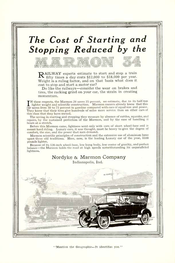 1917 Marmon Auto Advertising